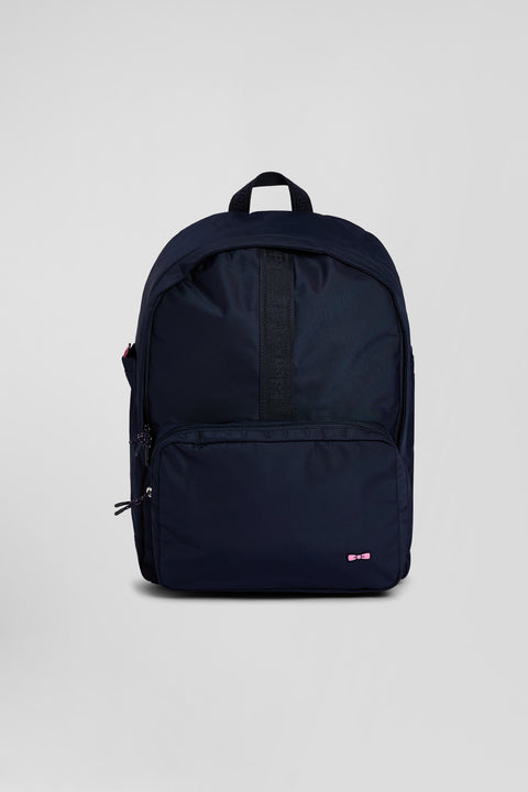 Plain navy blue backpack with Eden Park lettering - Image 1