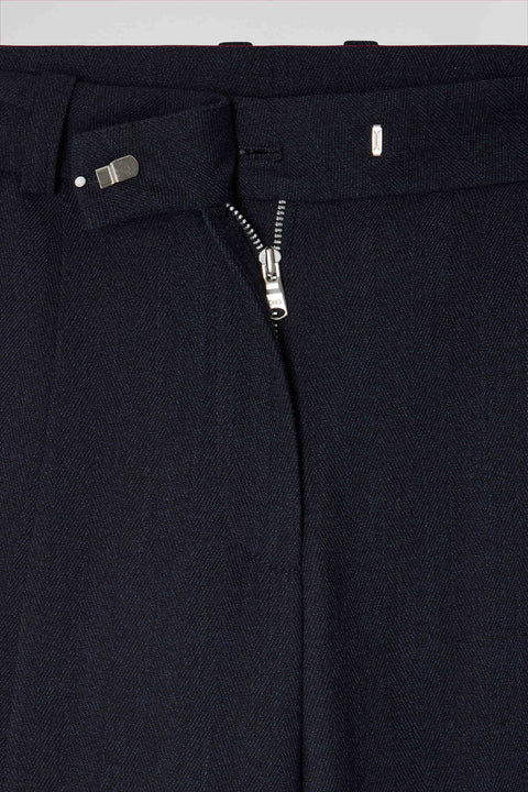 Pantalon à carreaux bleu marine coupe Relaxed - Image 3