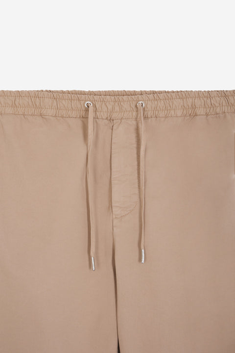 Pantalon taille élastique en coton stretch beige coupe Modern - Image 3