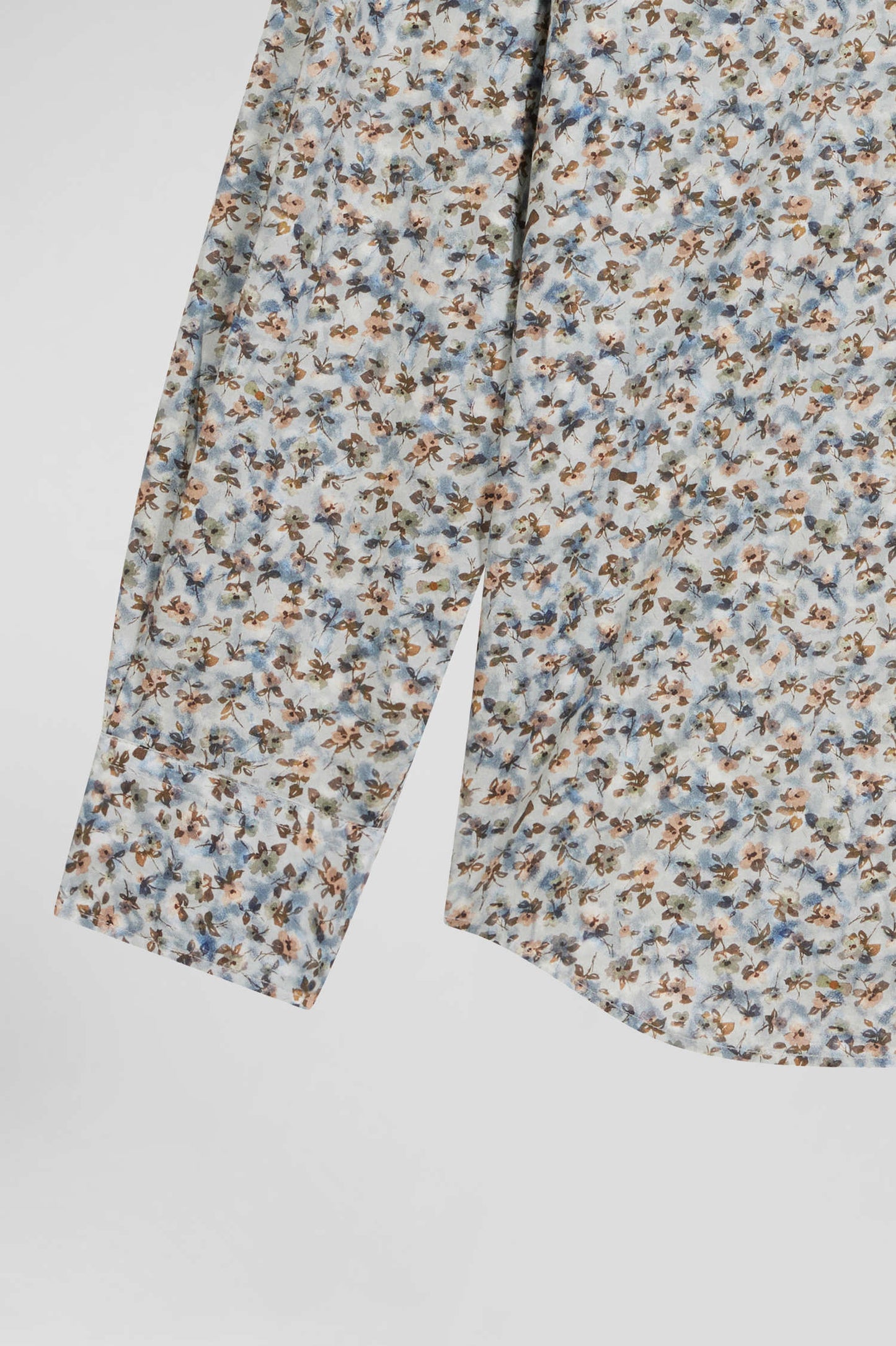 Green microprint cotton shirt Regular fit