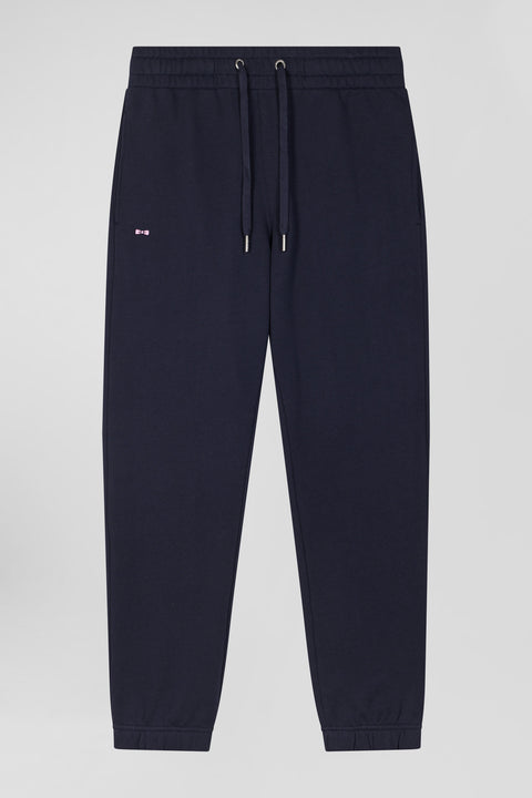 Regular navy blue brushed fleece jogging bottoms - Image 2