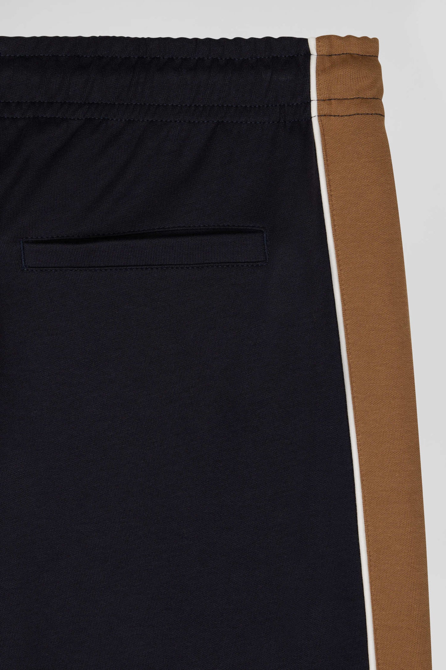 Hazelnut cotton-blend jogging pants Regular fit Leg piping