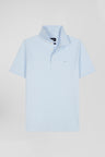 Polo manches courtes en coton stretch ciel coupe Slim