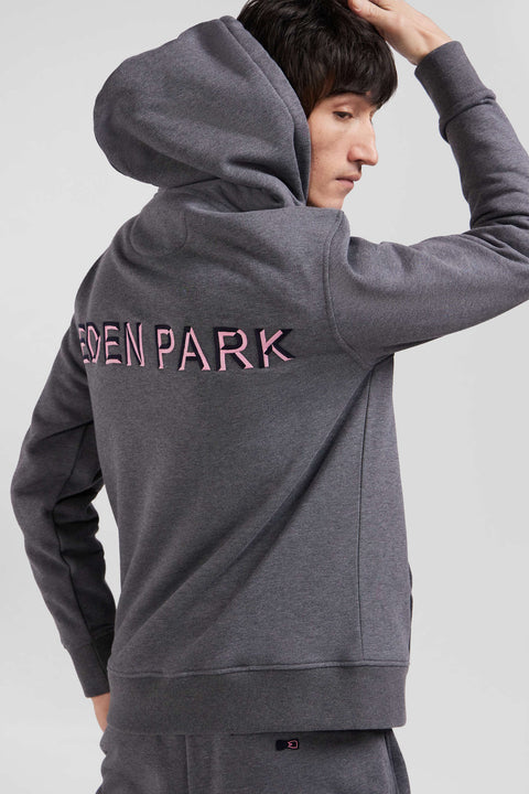 Relaxed grey cotton hoodie - Image 3