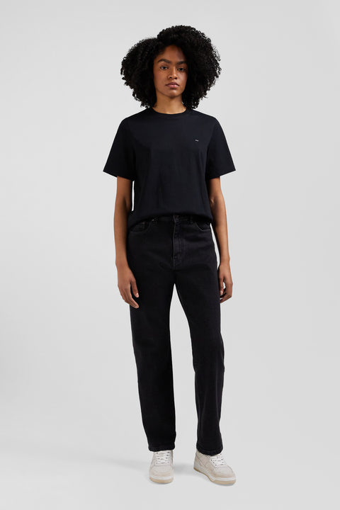 T-shirt manches courtes en coton noir coupe Modern - Image 1