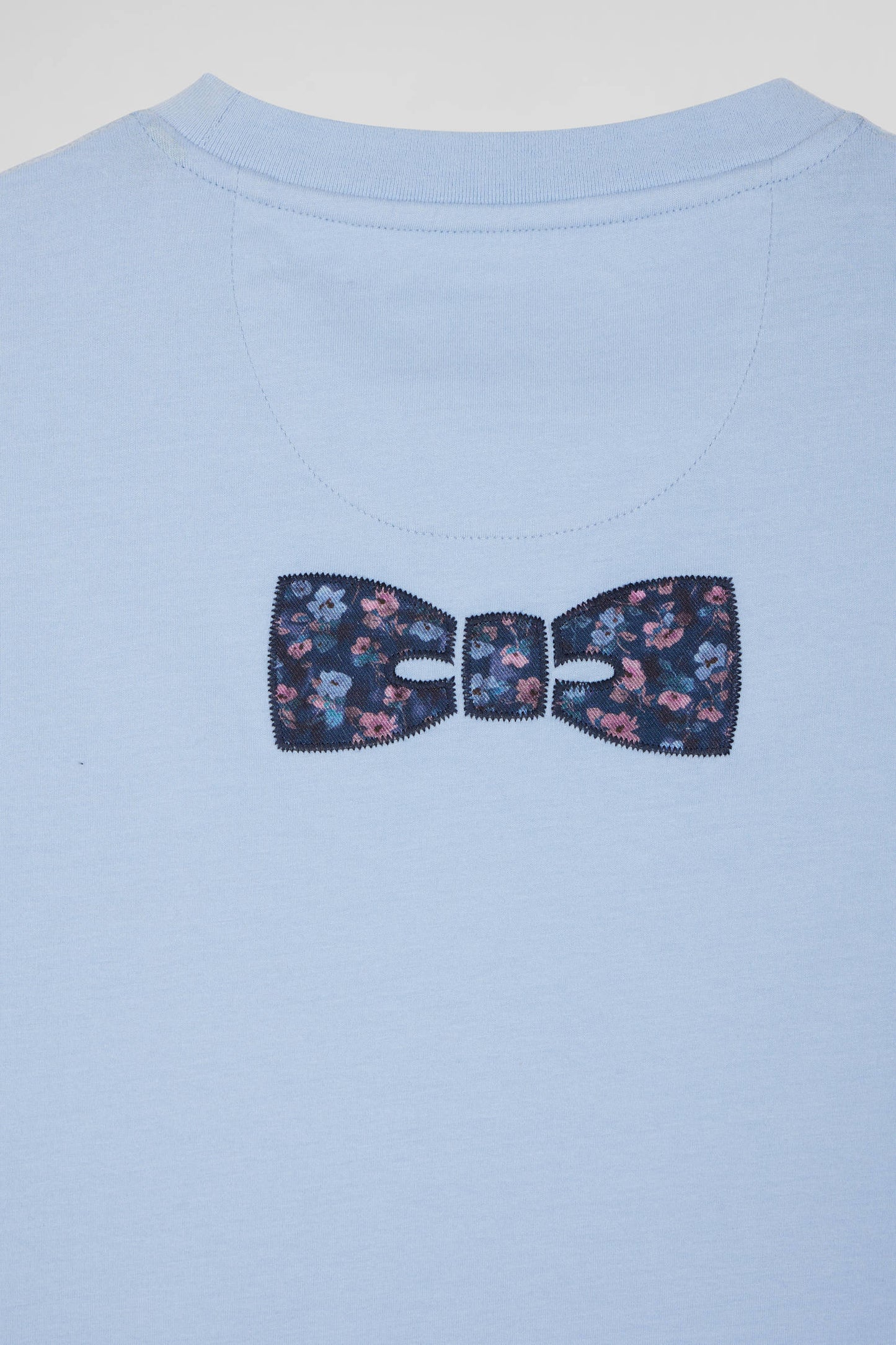 T-shirt manches longues en coton ciel patch dos imprimé fleuri coupe Regular