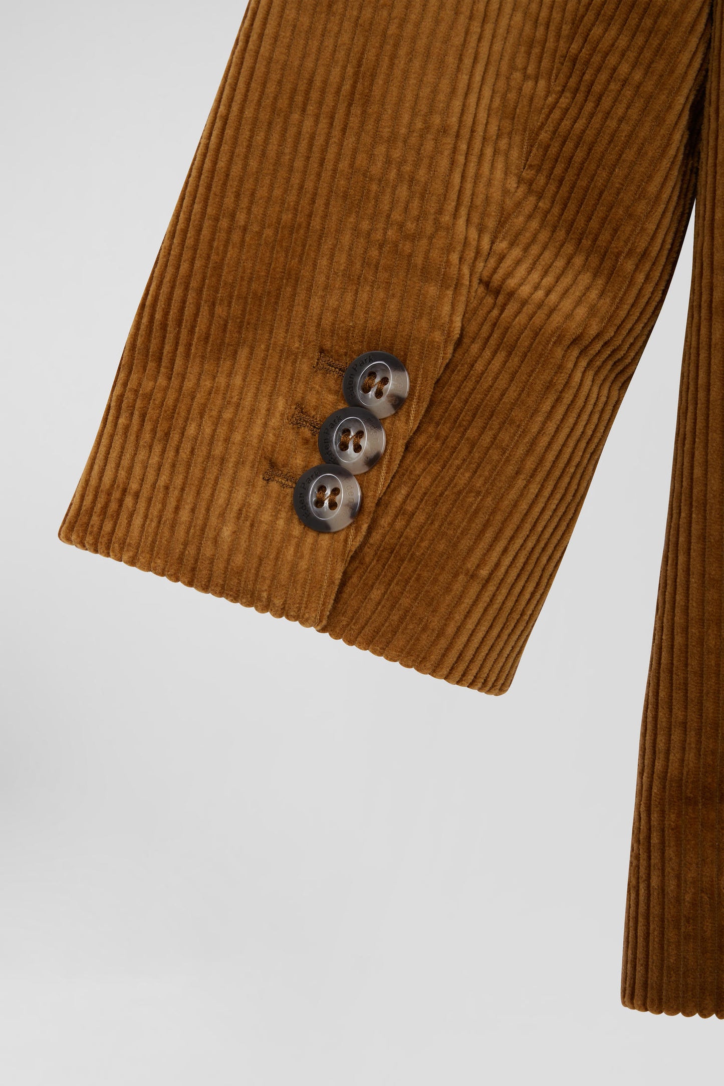 Veste blazer en velours côtelé noisette coupe Modern