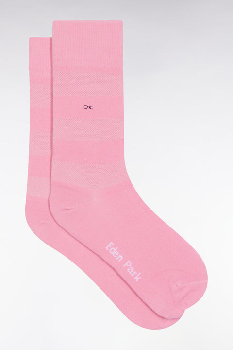 Chaussettes en coton stretch mélangé roses - Image 1