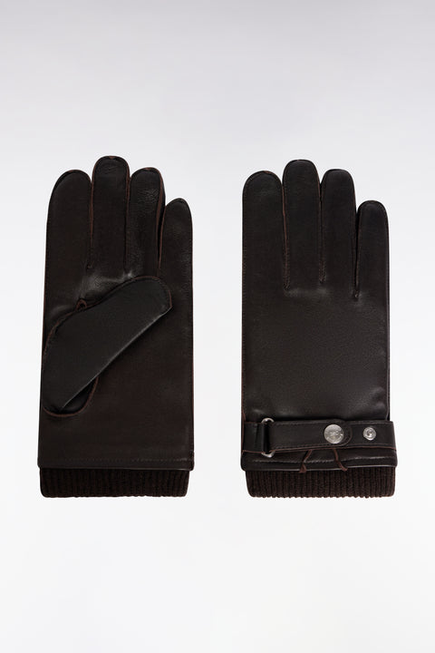 Gants en cuir marron - Image 1