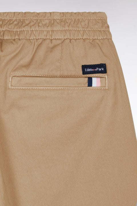 Pantalon chino sans plis en coton stretch camel - Image 2
