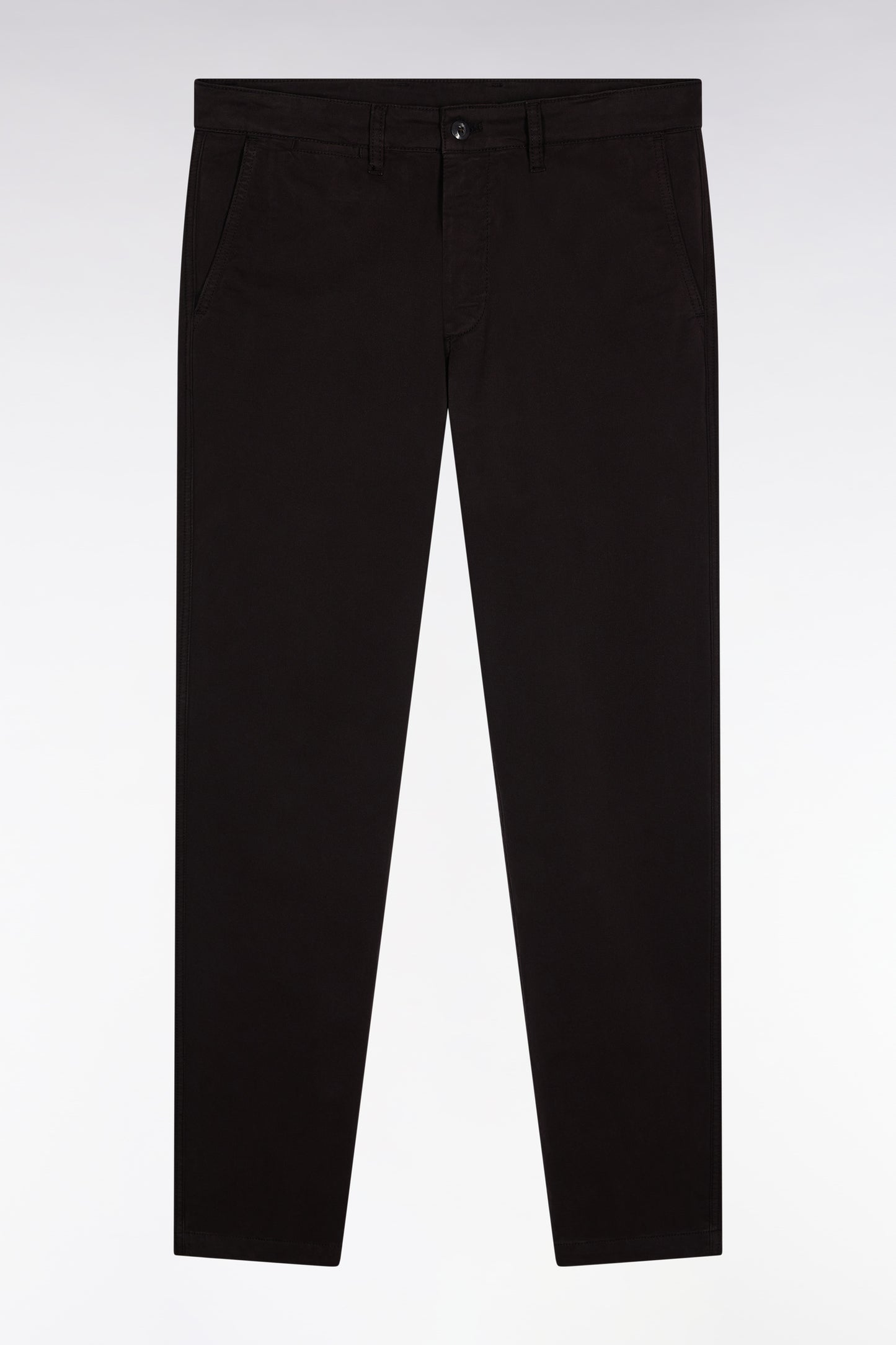 Pantalon chino sans plis en coton stretch marron