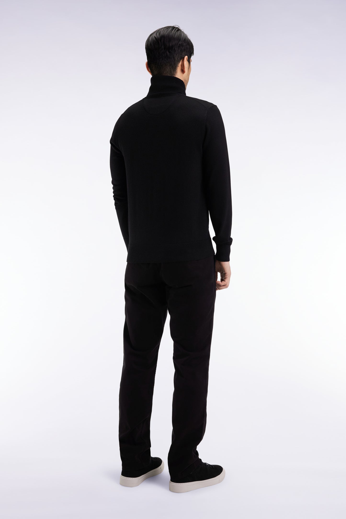 Pantalon chino sans plis en coton stretch noir