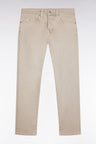 5-pocket jeans in beige stretch cotton