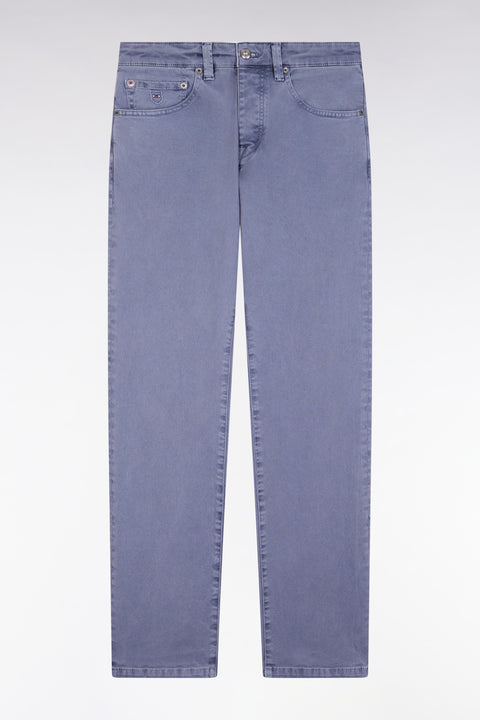 5-pocket jeans in beige stretch cotton - Image 2