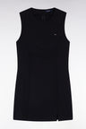 Robe sans manches en laine vierge stretch noire