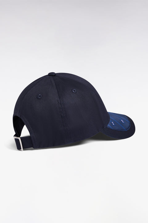 Casquette en coton marine visière imprimée - Image 2