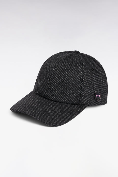 Casquette en drap de laine grise - Image 1