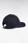 Casquette en twill de coton marine finitions tricolores