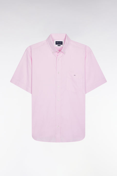 Chemise à manches courtes rose coupe droite - Image 1