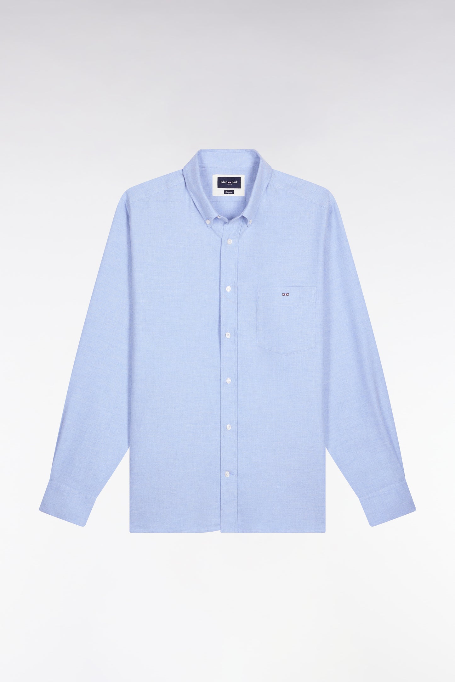 Chemise en flanelle ciel coupe droite