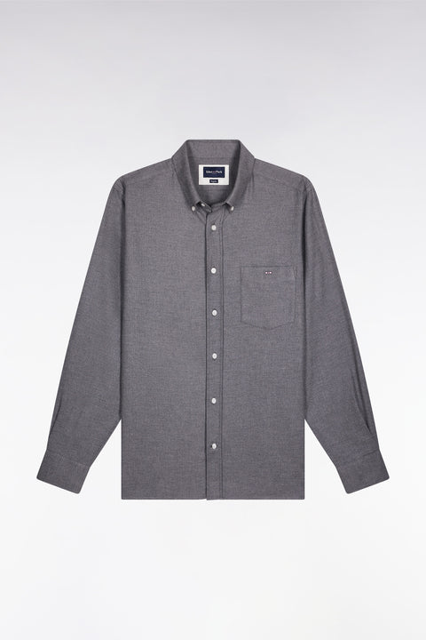 Grey flannel shirt, straight cut - Image 2