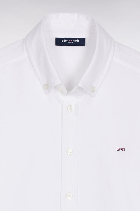Chemise en piqué coton blanche - Image 2