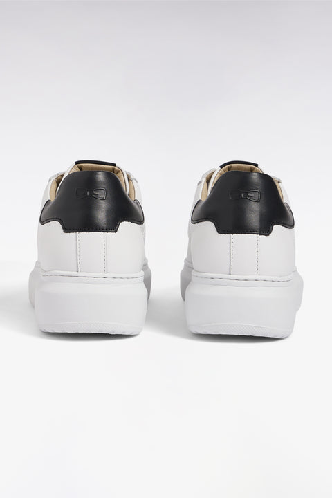 White leather low-top sneakers - Image 2