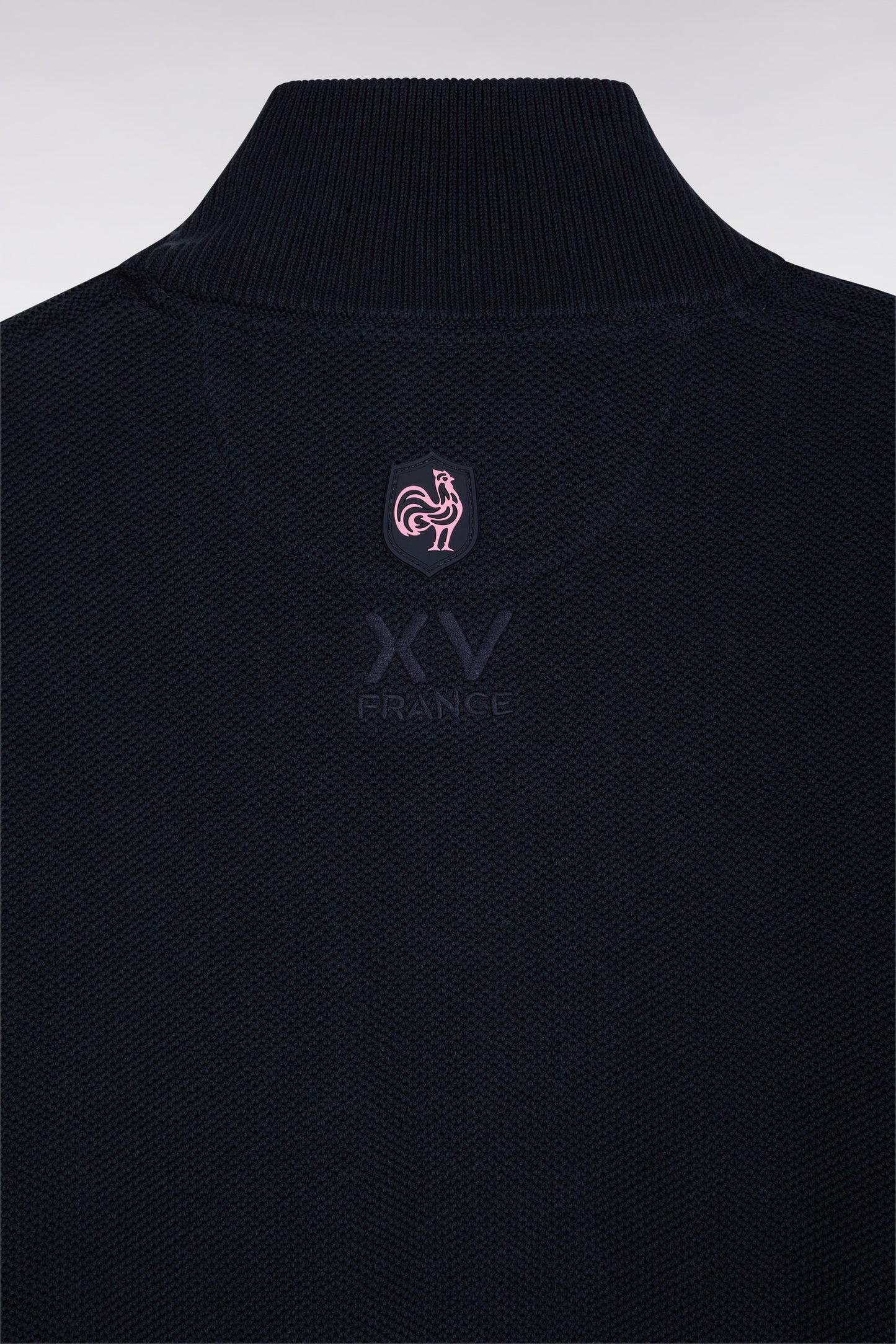 Cardigan zippé XV de France en coton marine