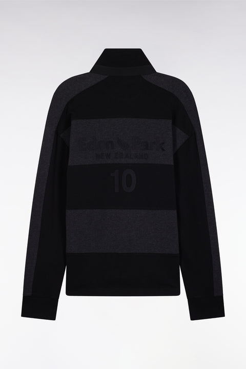 Maillot à manches longues rayé Nouvelle Zélande en jersey de coton épais gris - Image 2