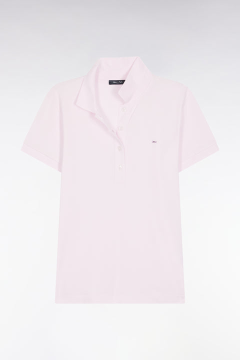 Polo manches courtes en coton stretch rose coupe slim - Image 2