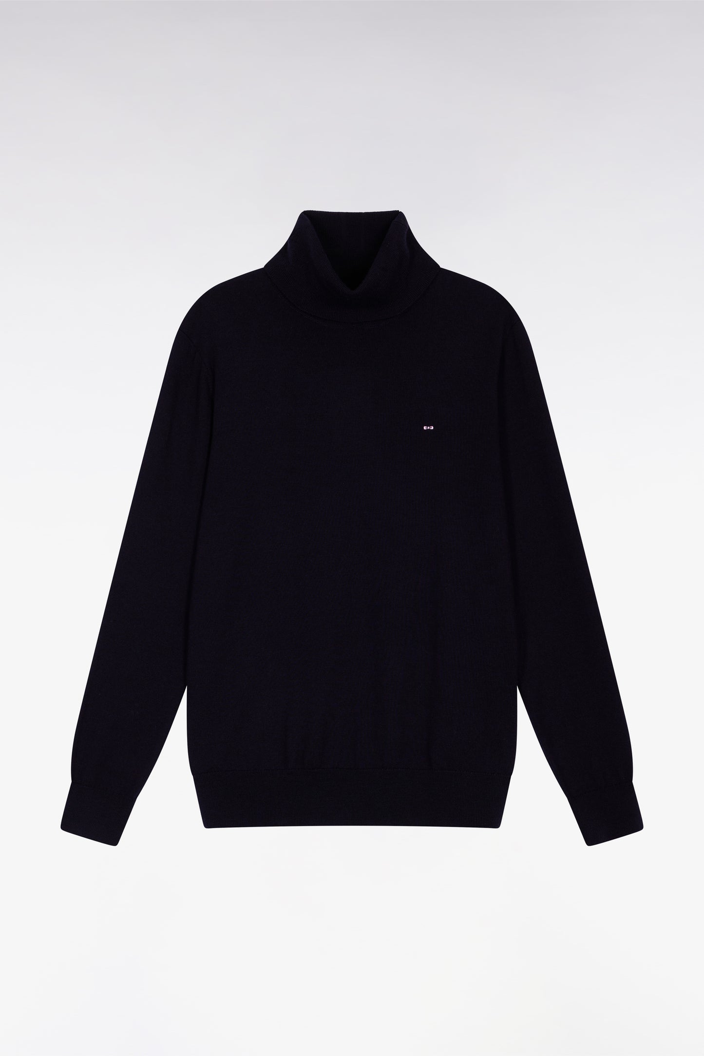 Navy merino wool turtleneck sweater