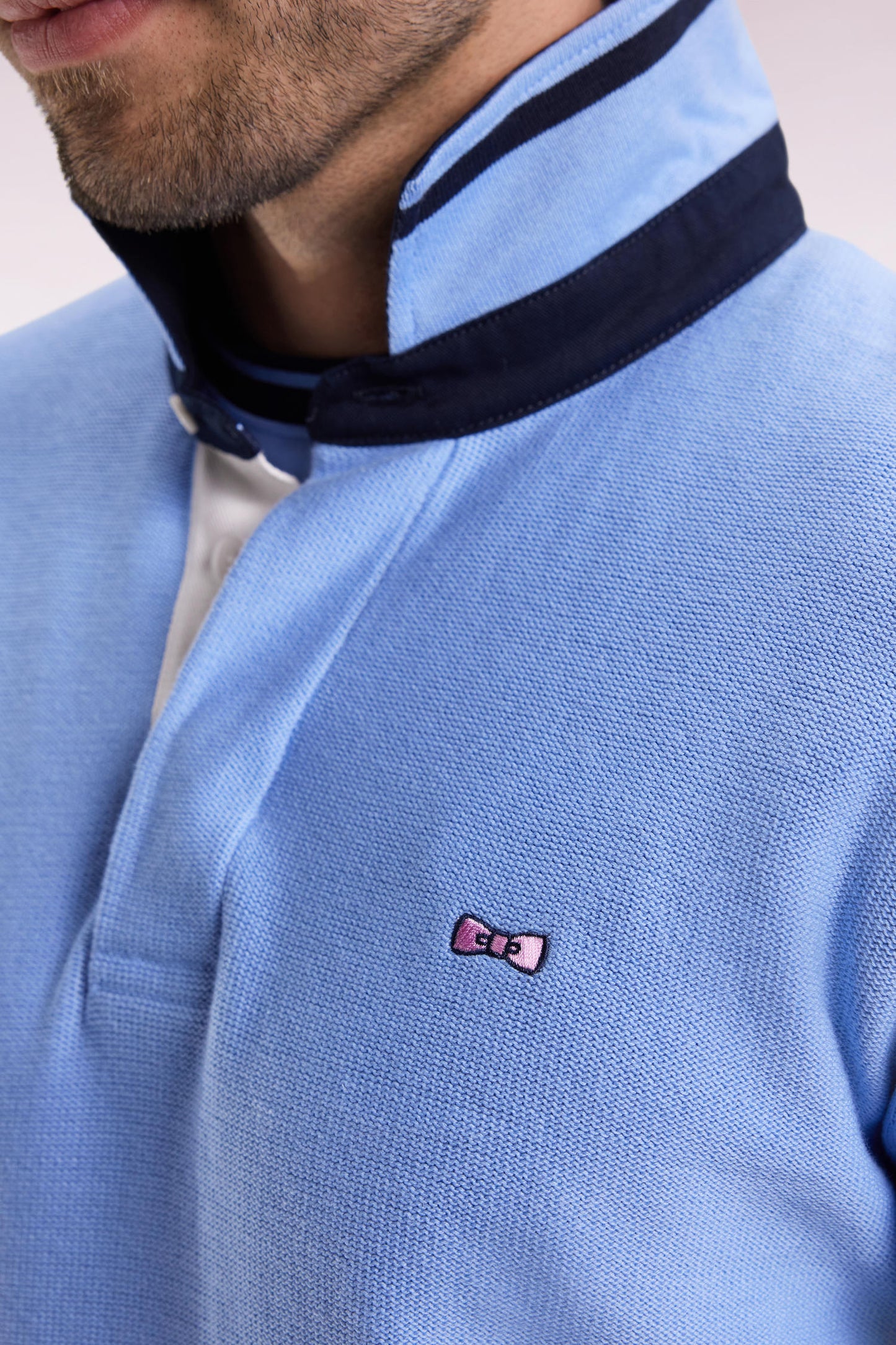 Sky cotton embroidered jersey-neck sweater 10