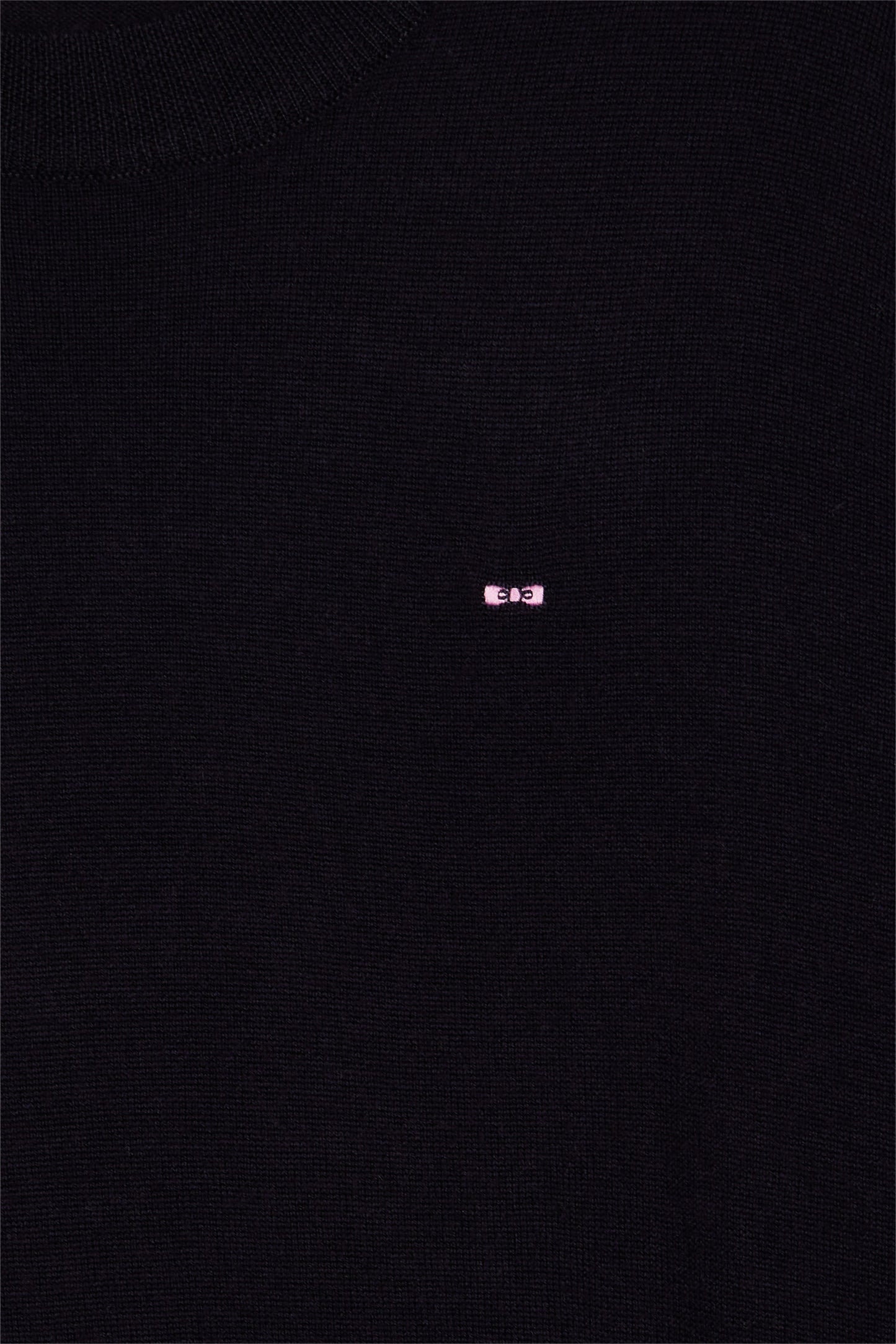 Robe en laine mérinos marine à col rond