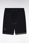 Short en molleton coton noir coupe ample
