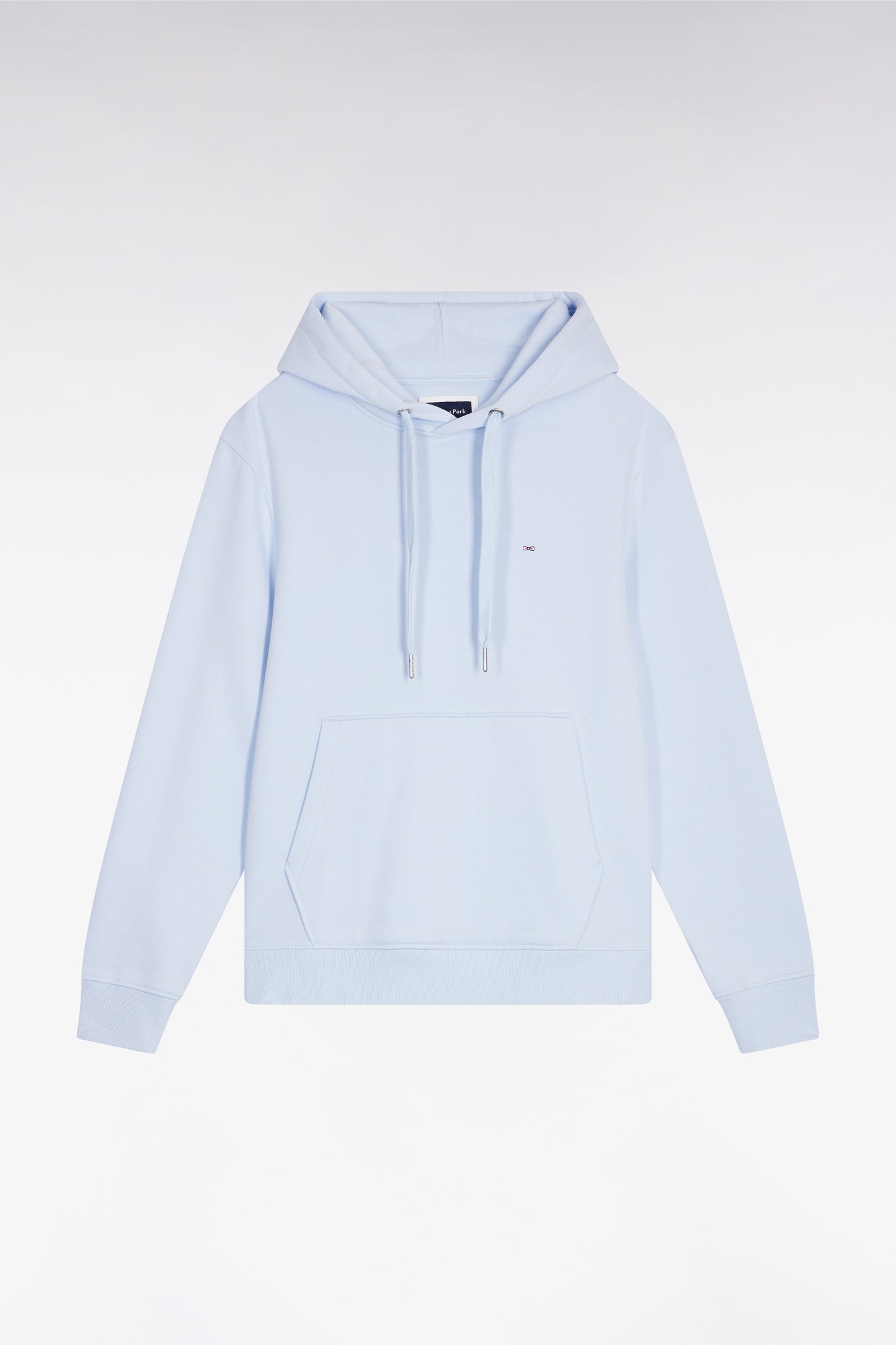 Sweatshirt à capuche en coton ciel coupe droite
