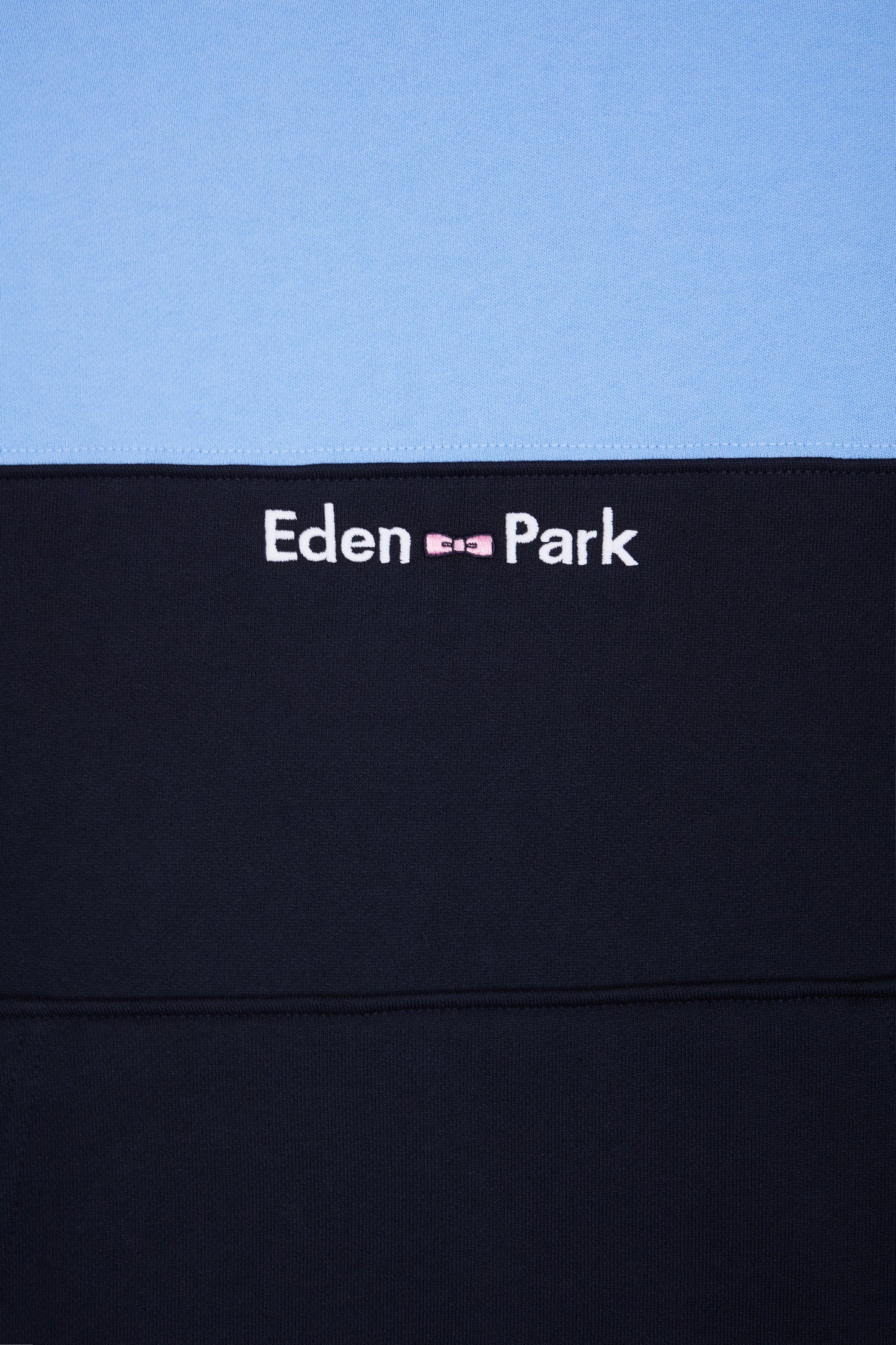 Sweatshirt à capuche bicolore rose coupe droite