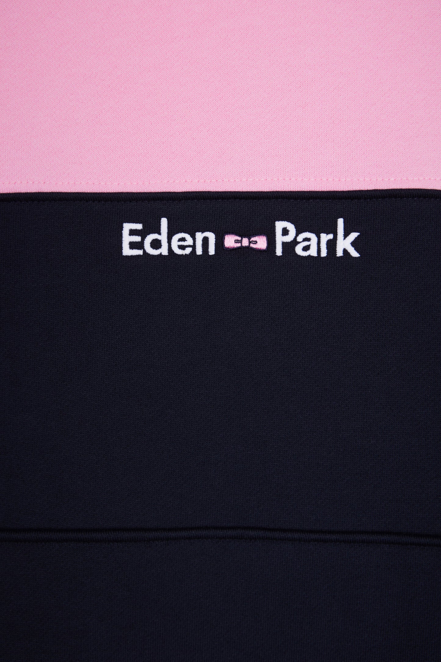 Sweatshirt à capuche bicolore marine coupe droite