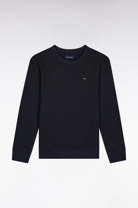 Sweatshirt en molleton coton marine - Image 1