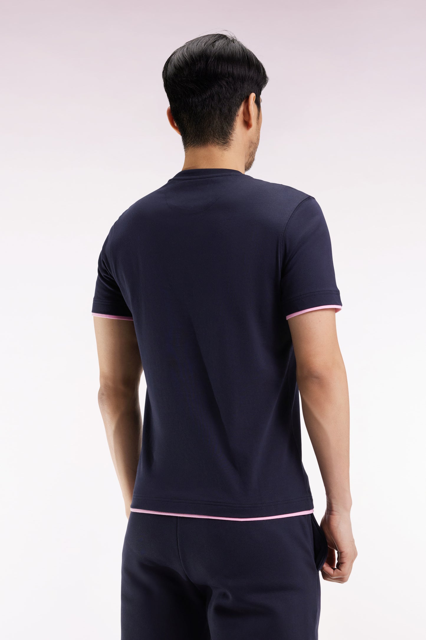 T-shirt à manches courtes broderie Eden Park en coton marine