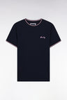 T-shirt à manches courtes en coton marine