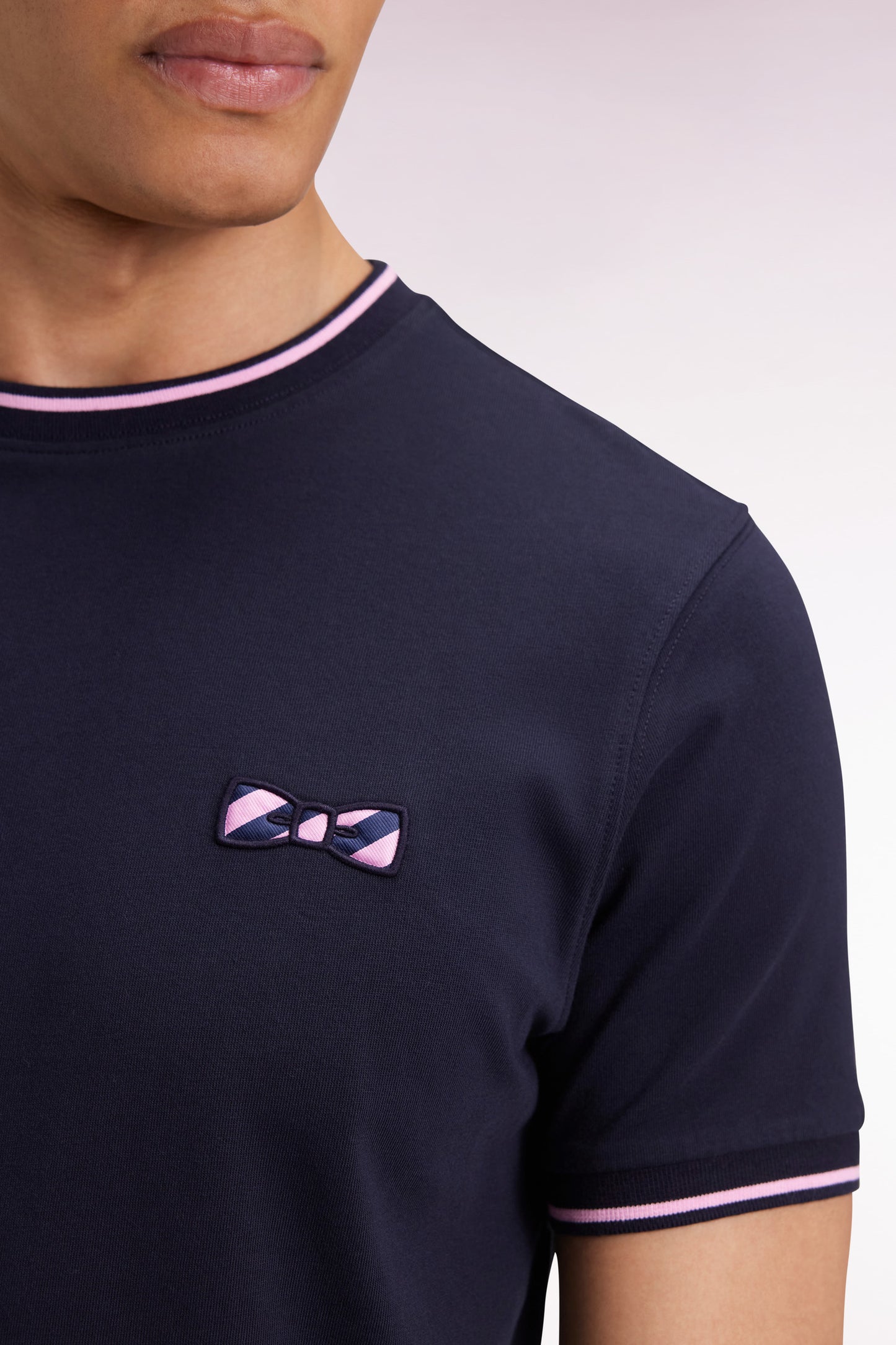 T-shirt à manches courtes en coton marine