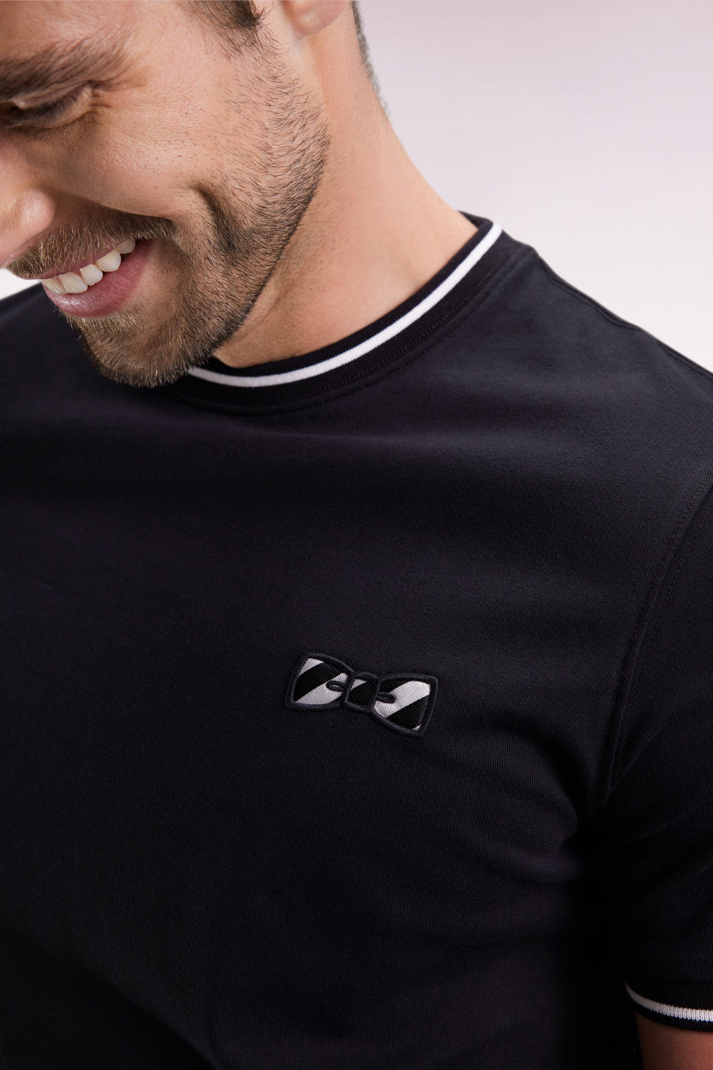T-shirt à manches courtes en coton noir