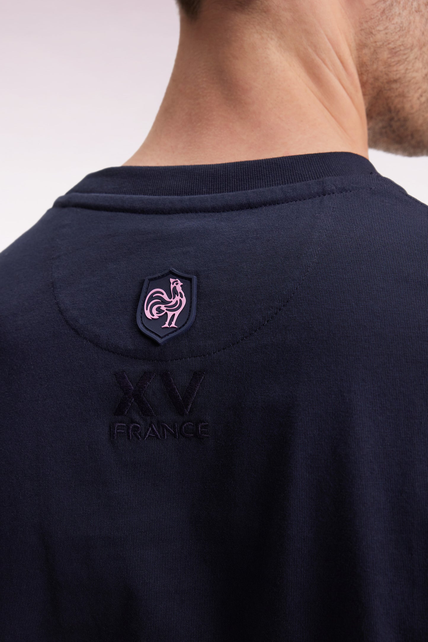 T-shirt XV de France à manches courtes marine