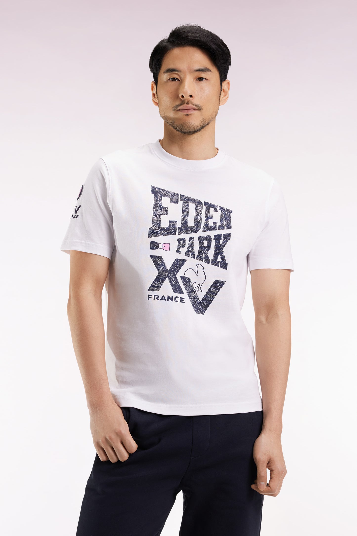 XV de France short-sleeved white T-shirt