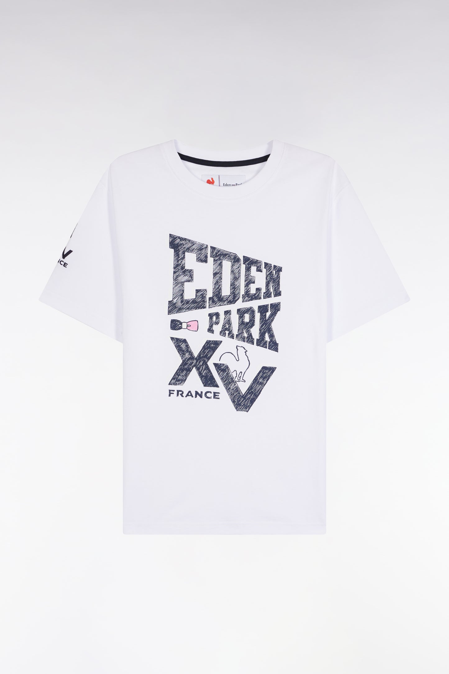 XV de France short-sleeved white T-shirt