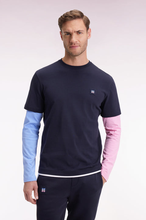 Long-sleeved black cotton T-shirt - Image 3