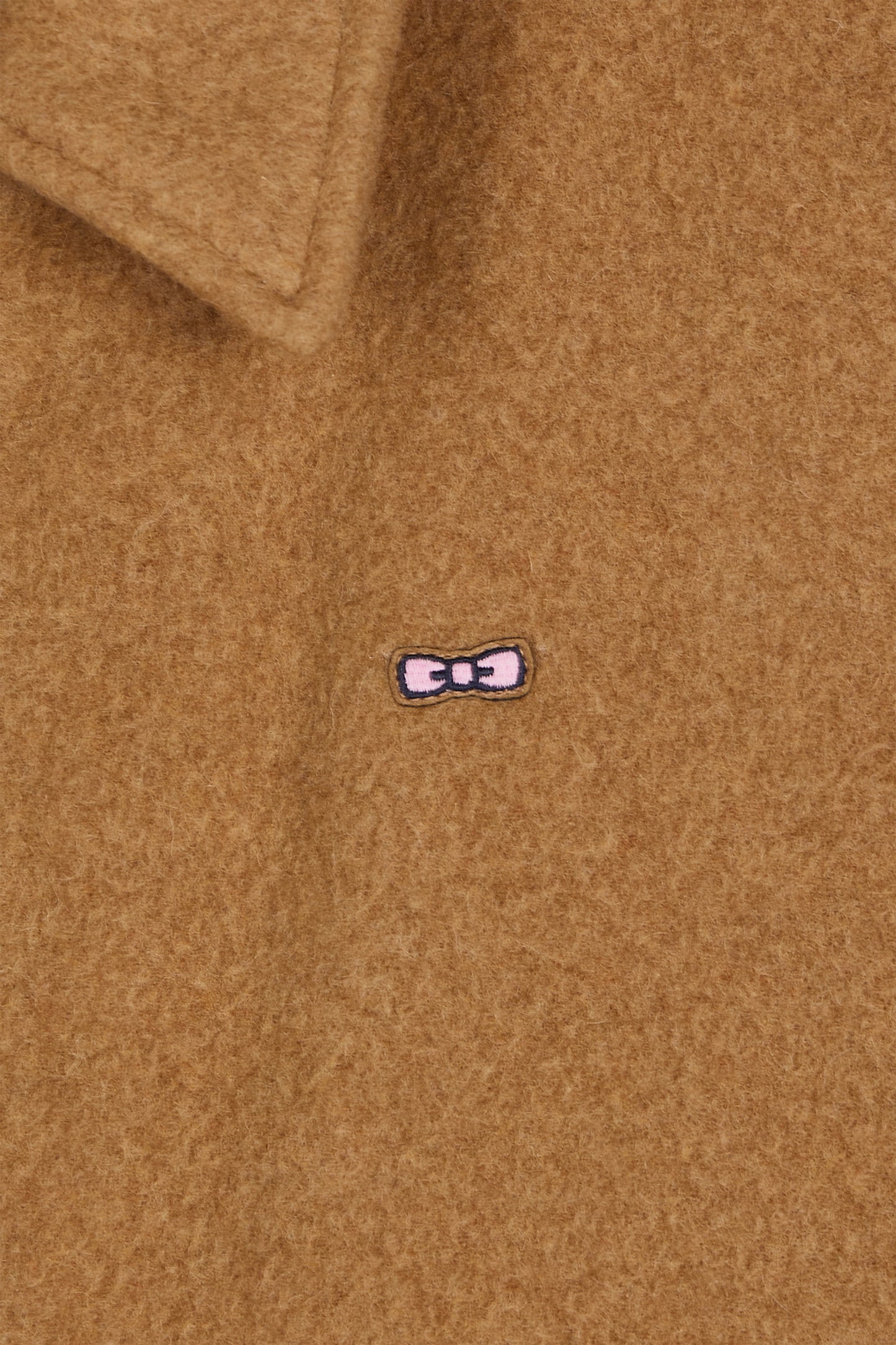 Blouson en laine bouillie mélangée camel