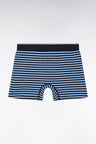Boxer en jersey de coton rayé marine
