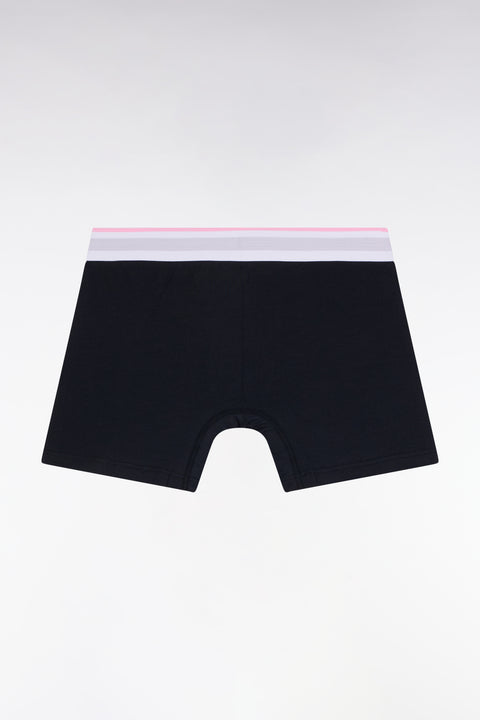 Boxer en jersey de coton colorblock blanc - Image 2