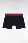 Boxer en jersey de coton colorblock marine et bordeaux